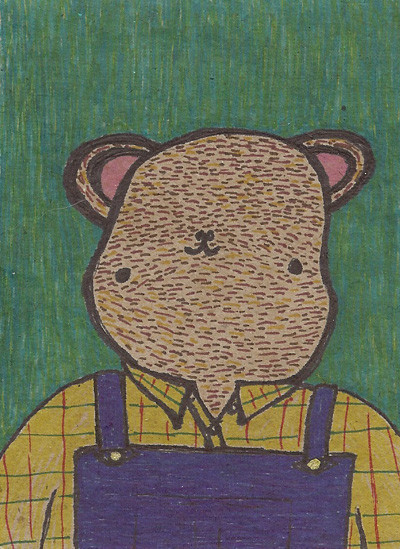 Brer Bear as a young lumberjack