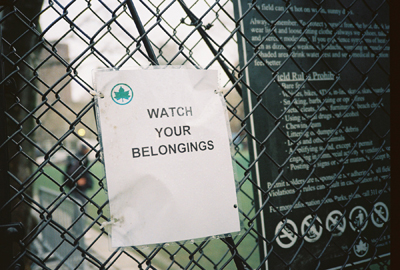 watch your belongings