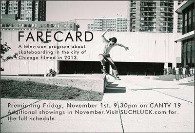 Farecard Chicago 2013 Skateboarding